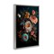 Stupell Industries Realistic Colorful Floral on Black Black Framed Floater Canvas Wall Art, design by Creative Studio